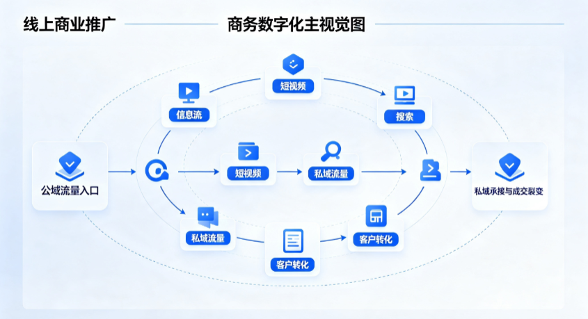 庄河市线上商业推广怎么做？全域流量闭环搭建与低成本转化实战指南